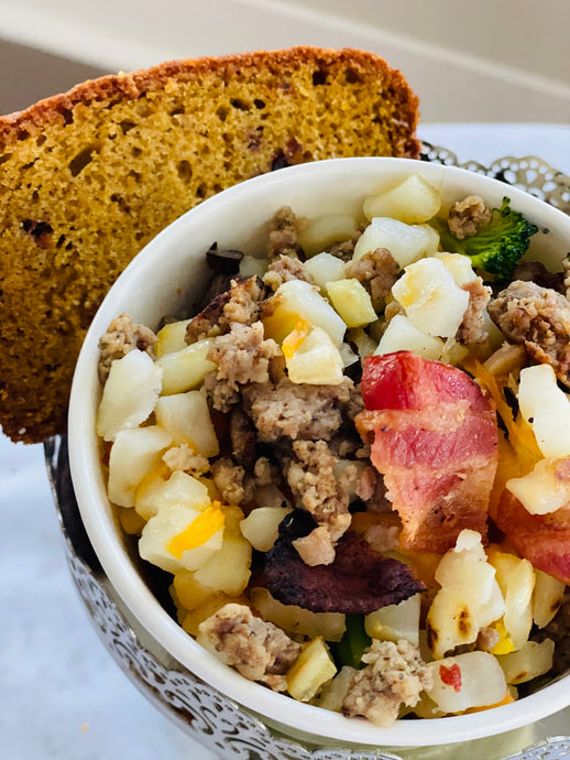 Breakfast - Protein bowl/Sweet Bread or fruit cup