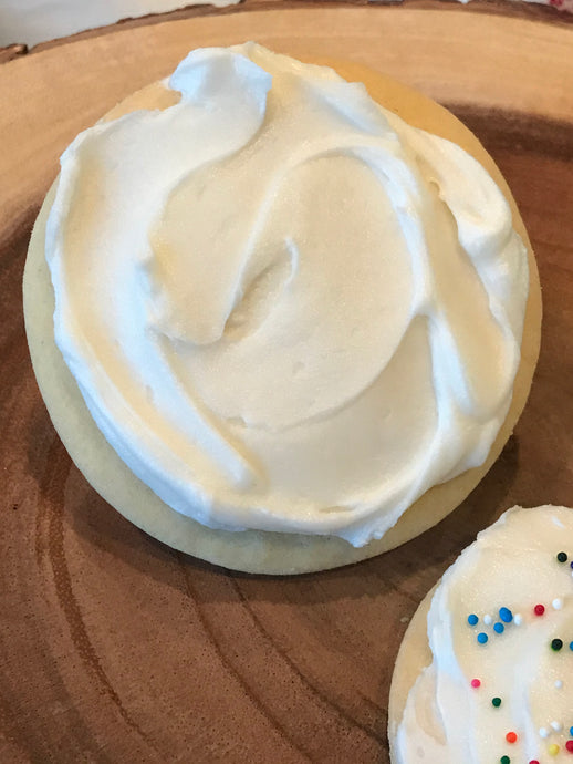 Round White Frosted Sugar Cookie