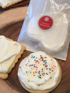 Round White Frosted Sugar Cookie