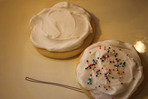 Round White Frosted Sugar Cookie