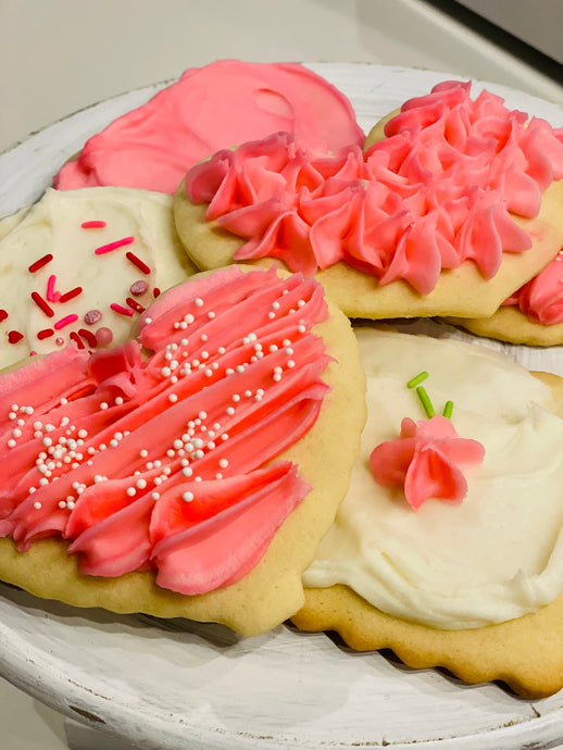 Valentine's Day Frosted Cookies - 12 Count