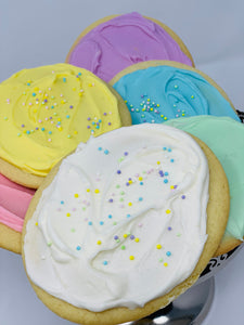 Easter Egg Shaped Frosted Sugar Cookies (20 cookies)