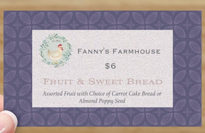 Bread & Fruit Cup Ticket for Garden Show